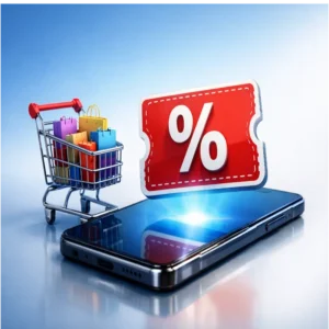 مفهوم كوبونات الخصم والتسوق الإلكتروني